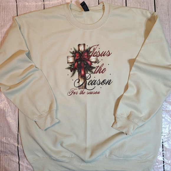 Jesus Is the Reason for the Season Sweatshirt – Christian Christmas Pullover – - Picture 6 of 15